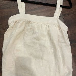 Universal thread fancy tank top white with button detail Extra small